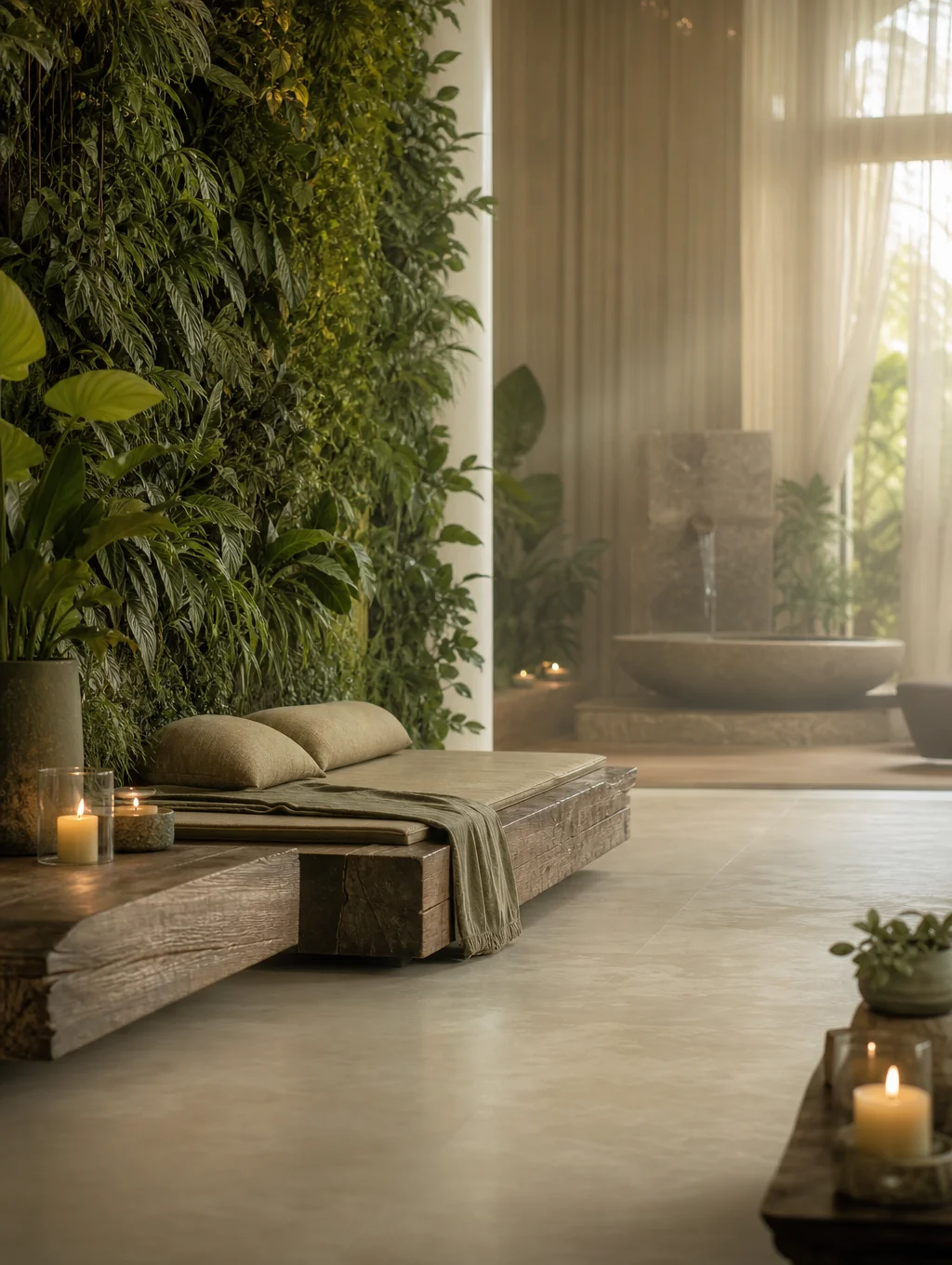 Peaceful interior of the Harmony Wellness Center